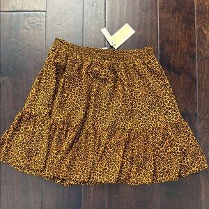 NWT MICHAEL Michael Kors Brown and Black Bubble Mini Skirt
